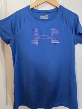 Under Armour Athletic Short Sleeve Logo Tee, Girls Large